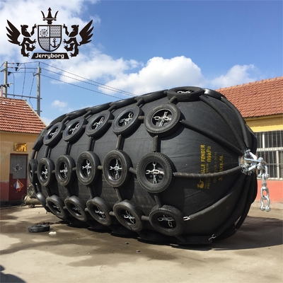 ISO 17357 標準 50kPa/80kPa ヨコハマ ゴムフェンダー タイヤとチェーン付き 海上浮遊フェンダー